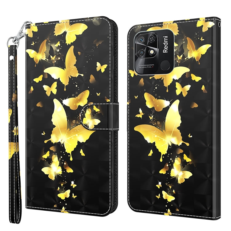 3D Painting Pattern TPU + PU Leather Phone Case, For Xiaomi Redmi Note 11 Pro / 11 Pro+, For Xiaomi Redmi Note 8 2021, For Xiaomi Redmi 10, For Xiaomi Redmi 10C International Version