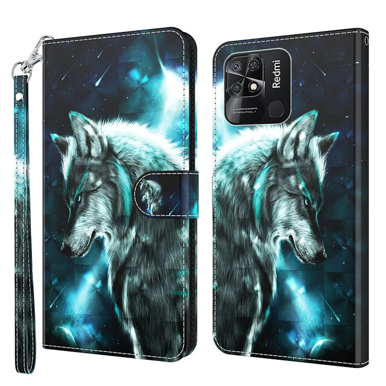 3D Painting Pattern TPU + PU Leather Phone Case, For Xiaomi Redmi Note 11 Pro / 11 Pro+, For Xiaomi Redmi Note 8 2021, For Xiaomi Redmi 10, For Xiaomi Redmi 10C International Version