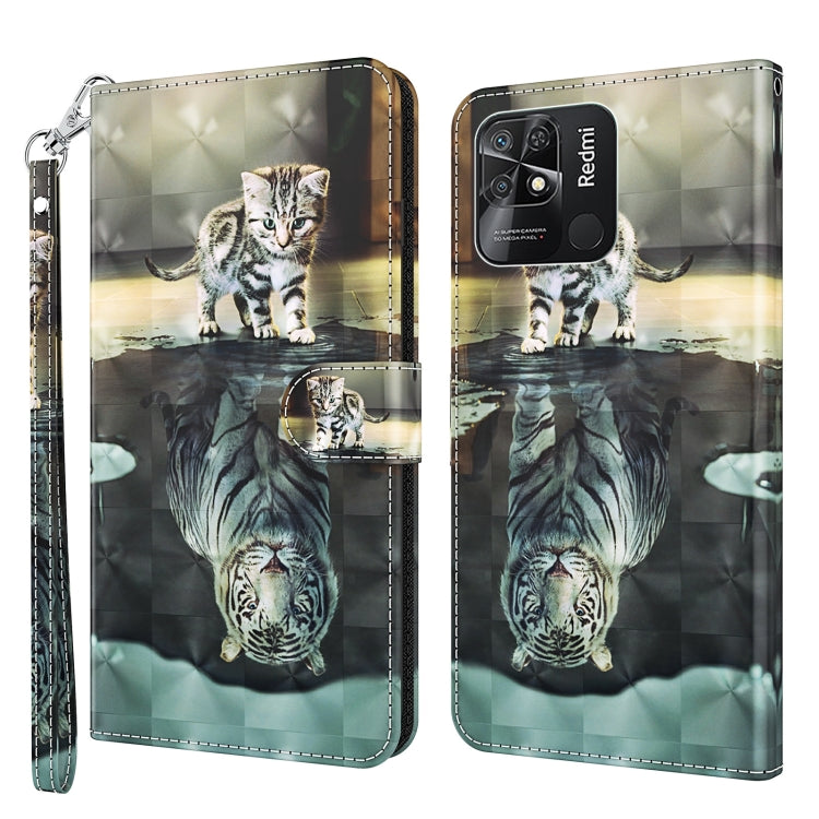 3D Painting Pattern TPU + PU Leather Phone Case, For Xiaomi Redmi Note 11 Pro / 11 Pro+, For Xiaomi Redmi Note 8 2021, For Xiaomi Redmi 10, For Xiaomi Redmi 10C International Version