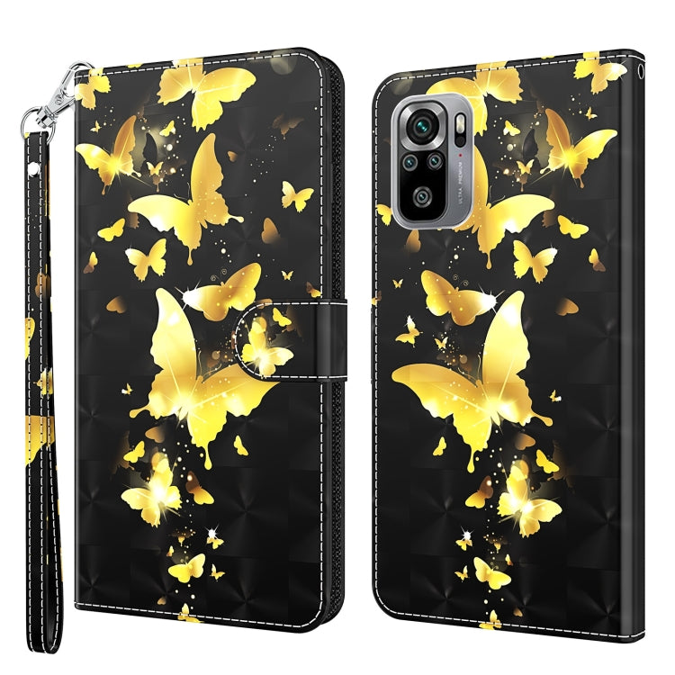 3D Painting Pattern TPU + PU Leather Phone Case, For Xiaomi Redmi Note 10 / 10S, For Xiaomi Redmi Note 10 5G, For Xiaomi Redmi Note 11 4G International, For Xiaomi Redmi Note 11 Pro 4G / 5G International Version