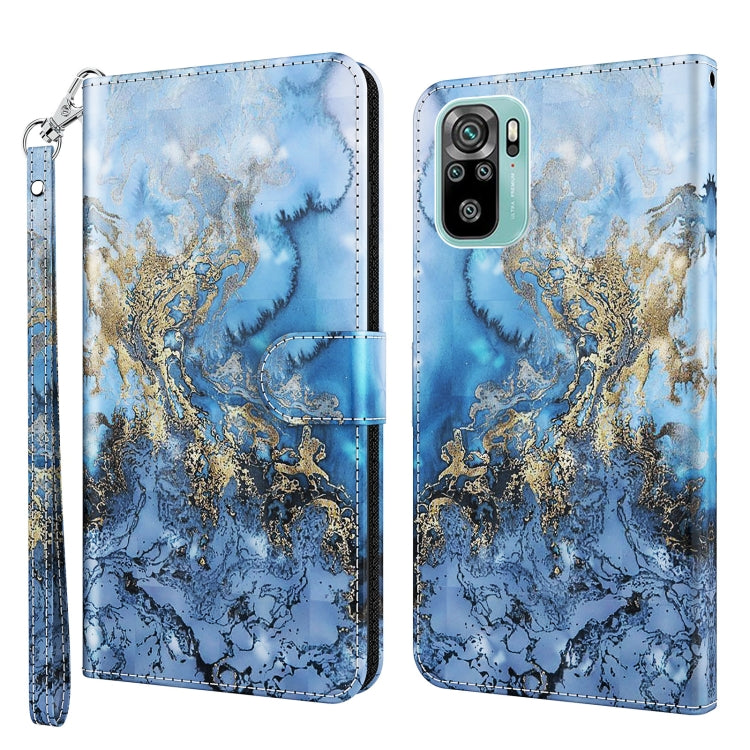 3D Painting Pattern TPU + PU Leather Phone Case, For Xiaomi Redmi Note 10 / 10S, For Xiaomi Redmi Note 10 5G, For Xiaomi Redmi Note 11 4G International, For Xiaomi Redmi Note 11 Pro 4G / 5G International Version