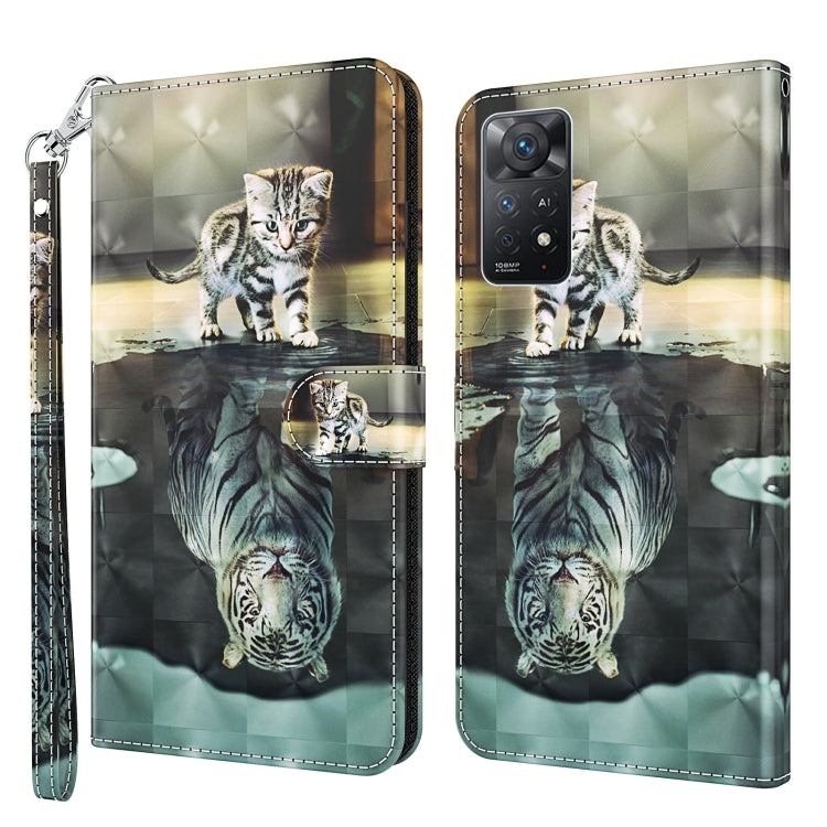 3D Painting Pattern TPU + PU Leather Phone Case, For Xiaomi Redmi Note 10 / 10S, For Xiaomi Redmi Note 10 5G, For Xiaomi Redmi Note 11 4G International, For Xiaomi Redmi Note 11 Pro 4G / 5G International Version