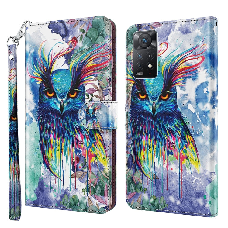 3D Painting Pattern TPU + PU Leather Phone Case, For Xiaomi Redmi Note 10 / 10S, For Xiaomi Redmi Note 10 5G, For Xiaomi Redmi Note 11 4G International, For Xiaomi Redmi Note 11 Pro 4G / 5G International Version