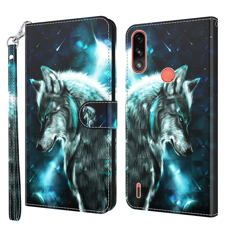 3D Painting Pattern TPU + PU Leather Phone Case, For Motorola Moto E7i Power / E7 Power, For Motorola Moto E20 / E30 / E40, For Motorola Moto G22, For Motorola Moto G30 / G20 / G10