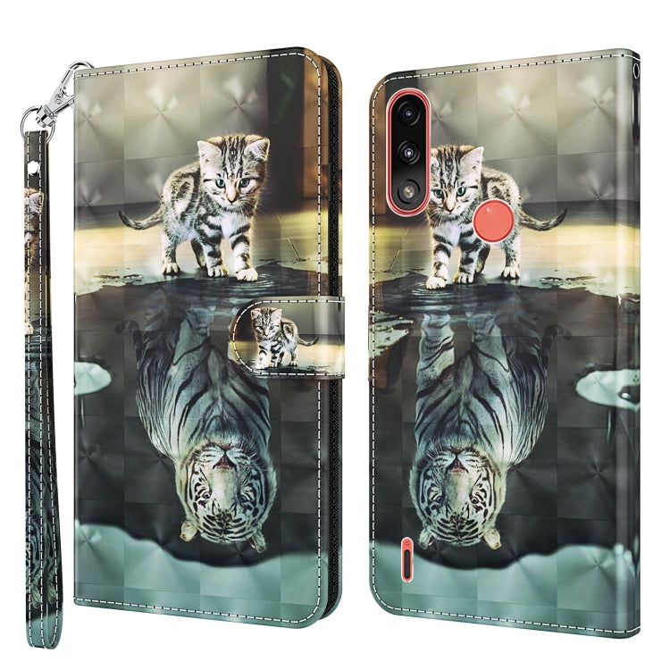 3D Painting Pattern TPU + PU Leather Phone Case, For Motorola Moto E7i Power / E7 Power, For Motorola Moto E20 / E30 / E40, For Motorola Moto G22, For Motorola Moto G30 / G20 / G10
