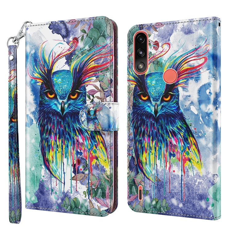 3D Painting Pattern TPU + PU Leather Phone Case, For Motorola Moto E7i Power / E7 Power, For Motorola Moto E20 / E30 / E40, For Motorola Moto G22, For Motorola Moto G30 / G20 / G10