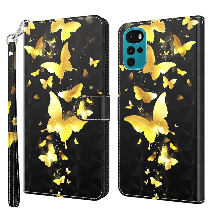 3D Painting Pattern TPU + PU Leather Phone Case, For Motorola Moto E7i Power / E7 Power, For Motorola Moto E20 / E30 / E40, For Motorola Moto G22, For Motorola Moto G30 / G20 / G10