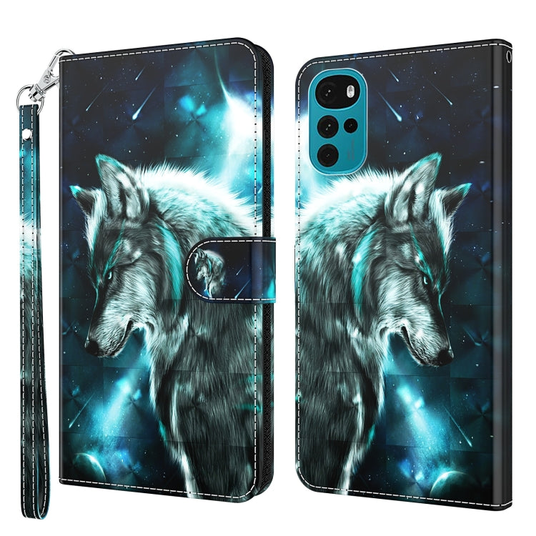 3D Painting Pattern TPU + PU Leather Phone Case, For Motorola Moto E7i Power / E7 Power, For Motorola Moto E20 / E30 / E40, For Motorola Moto G22, For Motorola Moto G30 / G20 / G10