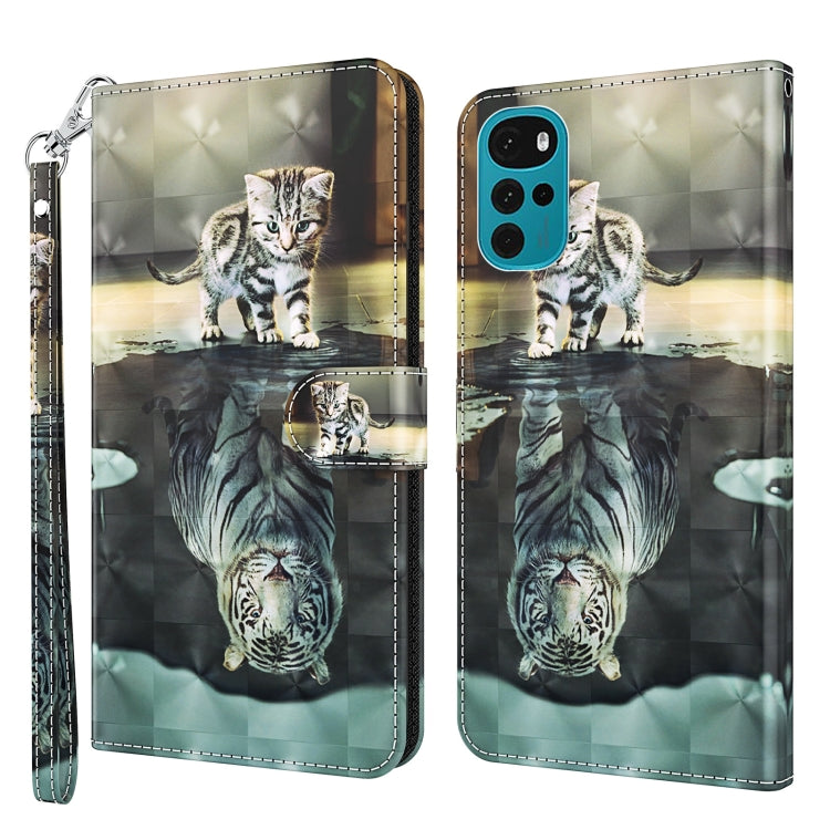 3D Painting Pattern TPU + PU Leather Phone Case, For Motorola Moto E7i Power / E7 Power, For Motorola Moto E20 / E30 / E40, For Motorola Moto G22, For Motorola Moto G30 / G20 / G10