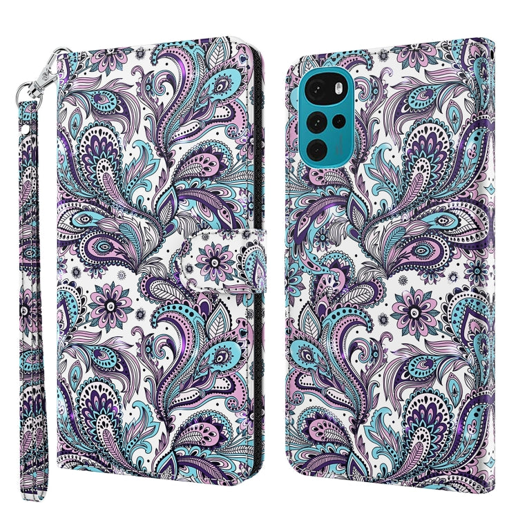 3D Painting Pattern TPU + PU Leather Phone Case, For Motorola Moto E7i Power / E7 Power, For Motorola Moto E20 / E30 / E40, For Motorola Moto G22, For Motorola Moto G30 / G20 / G10
