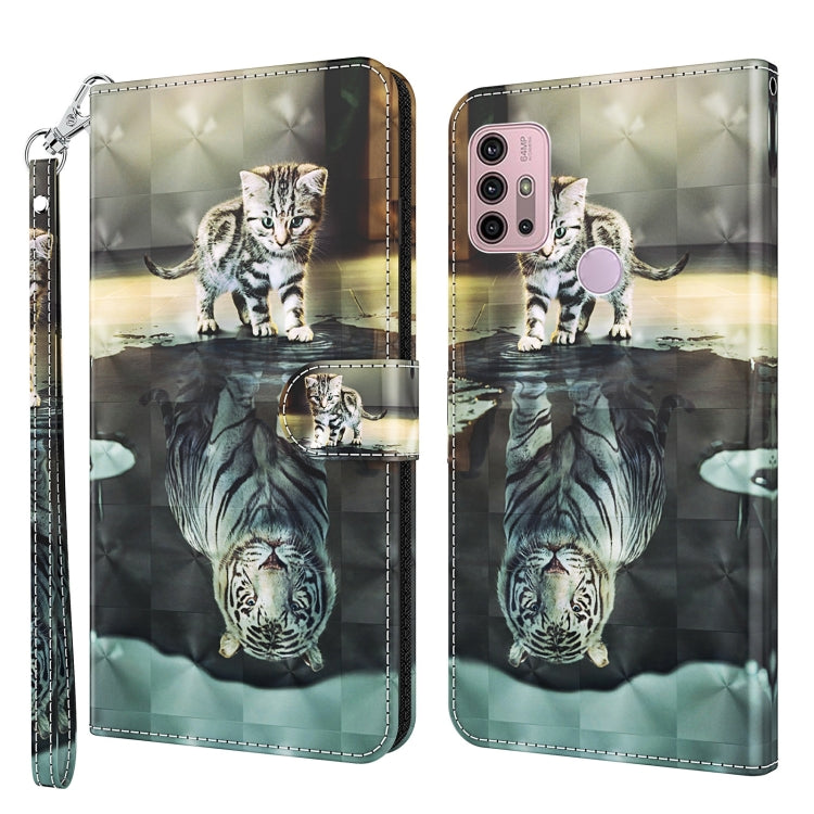 3D Painting Pattern TPU + PU Leather Phone Case, For Motorola Moto E7i Power / E7 Power, For Motorola Moto E20 / E30 / E40, For Motorola Moto G22, For Motorola Moto G30 / G20 / G10