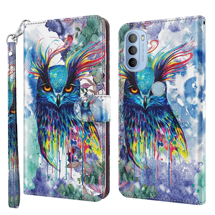 3D Painting Pattern TPU + PU Leather Phone Case, For Motorola Moto G31 / G41, For Motorola Moto G50, For Motorola Moto G51 5G, For Motorola Moto G60