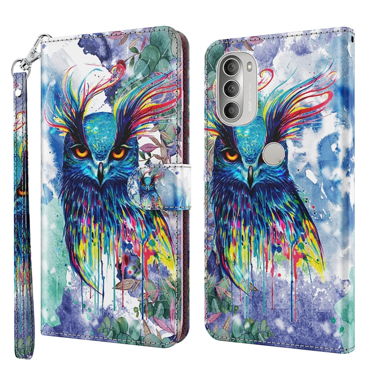 3D Painting Pattern TPU + PU Leather Phone Case, For Motorola Moto G31 / G41, For Motorola Moto G50, For Motorola Moto G51 5G, For Motorola Moto G60