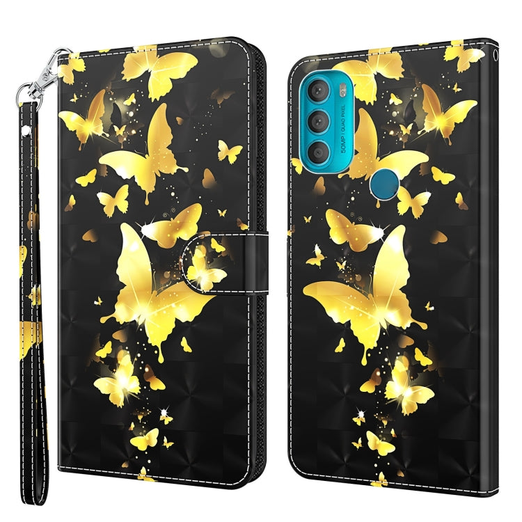 3D Painting Pattern TPU + PU Leather Phone Case, For Motorola Moto G71 5G