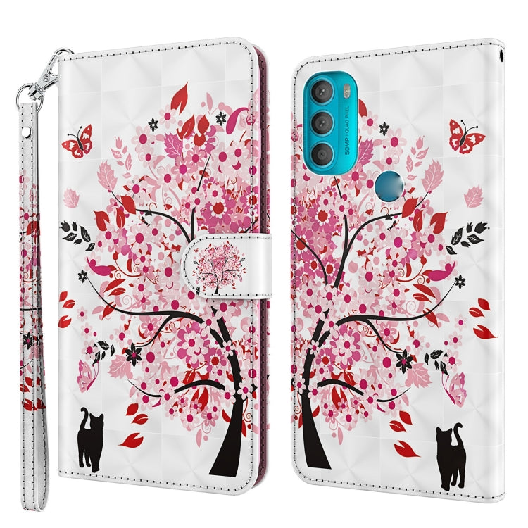 3D Painting Pattern TPU + PU Leather Phone Case, For Motorola Moto G71 5G