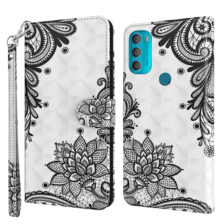 3D Painting Pattern TPU + PU Leather Phone Case, For Motorola Moto G71 5G