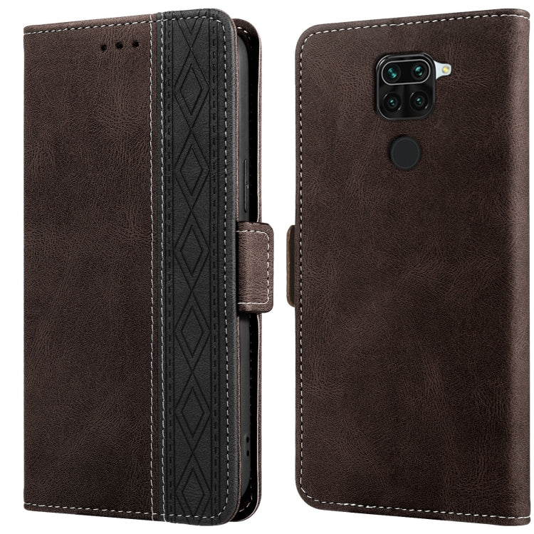 Stitching Side-Magnetic RFID Leather Phone Case, For Xiaomi Redmi 9, For Xiaomi Redmi 9A, For Xiaomi Redmi 9C, For Xiaomi Redmi 9T, For Xiaomi Redmi Note 9 Pro 4G / 9S, For Xiaomi Redmi Note 9 / 10X, For Xiaomi Redmi Note 9T 5G                         ...