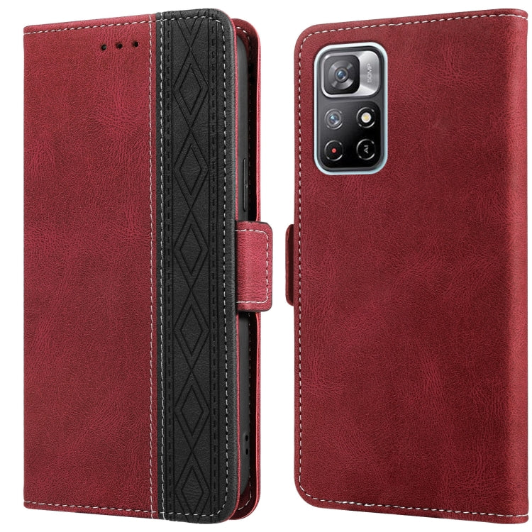 Stitching Side-Magnetic RFID Leather Phone Case, For Xiaomi Redmi 9, For Xiaomi Redmi 9A, For Xiaomi Redmi 9C, For Xiaomi Redmi 9T, For Xiaomi Redmi Note 9 Pro 4G / 9S, For Xiaomi Redmi Note 9 / 10X, For Xiaomi Redmi Note 9T 5G                         ...