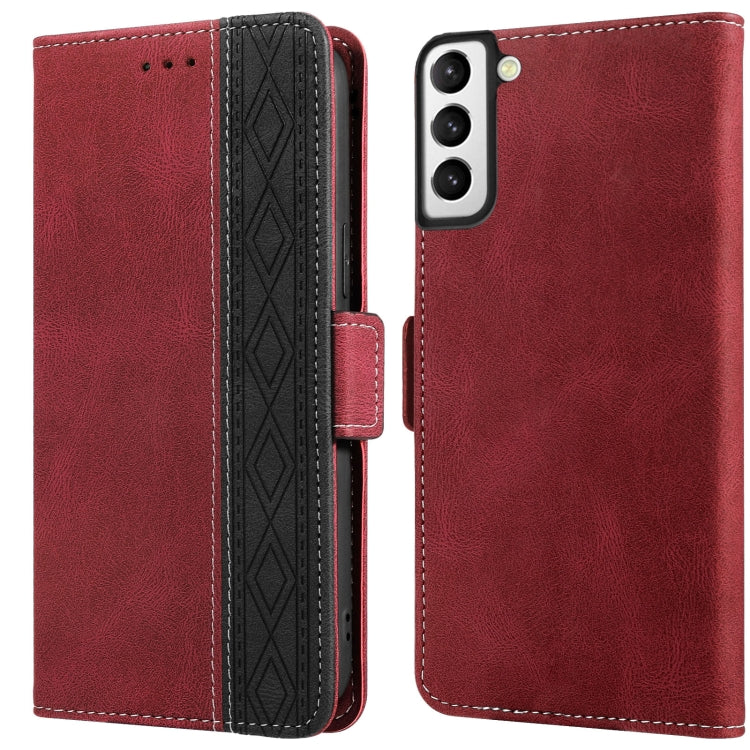Stitching Side-Magnetic RFID Leather Phone Case, For Samsung Galaxy S22 5G, For Samsung Galaxy S22+ 5G, For Samsung Galaxy S22 Ultra 5G