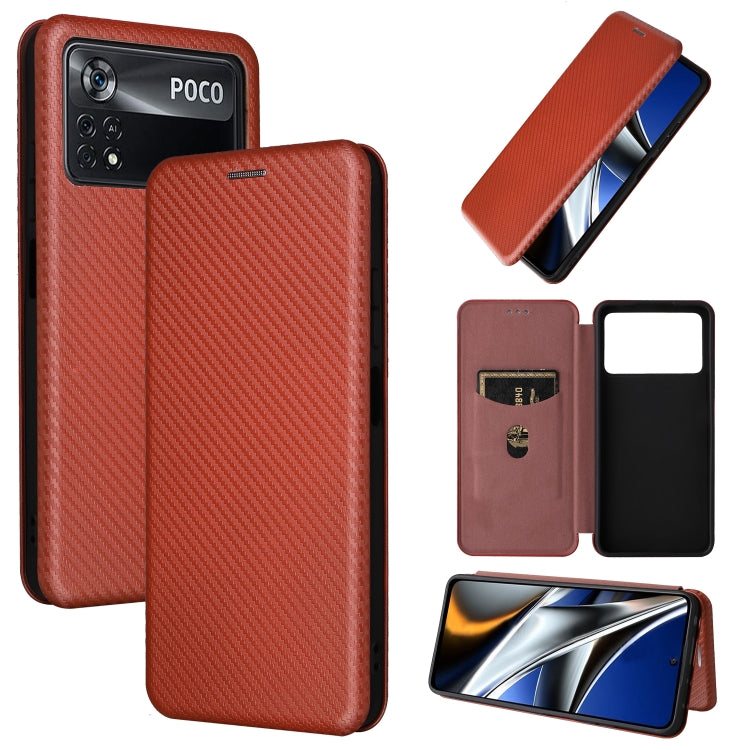 Carbon Fiber Texture Magnetic Horizontal Flip Leather Phone Case, For Samsung Galaxy S22 Ultra 5G, For OnePlus Nord CE 2 5G, For Xiaomi Poco X4 Pro 5G, For Motorola Moto G22, For TCL 30 5G / 30+
