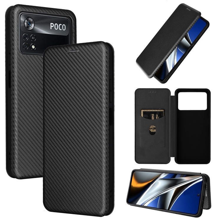 Carbon Fiber Texture Magnetic Horizontal Flip Leather Phone Case, For Samsung Galaxy S22 Ultra 5G, For OnePlus Nord CE 2 5G, For Xiaomi Poco X4 Pro 5G, For Motorola Moto G22, For TCL 30 5G / 30+