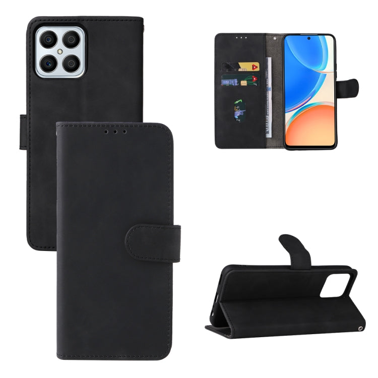 Skin Feel Magnetic Buckle Calf Texture PU Phone Case, For Honor X7, For Honor X8, For Motorola Moto G22