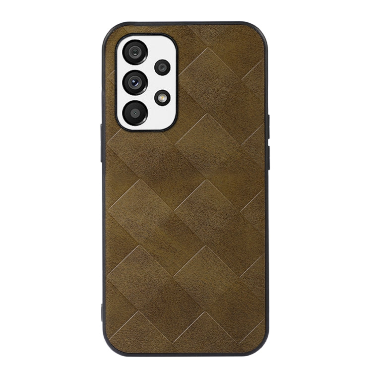 Weave Plaid PU Phone Case, For Xiaomi Redmi Note 11 Pro Global, For Samsung Galaxy A23 4G, For Samsung Galaxy A33 5G, For Samsung Galaxy A53 5G, For Samsung Galaxy A73 5G
