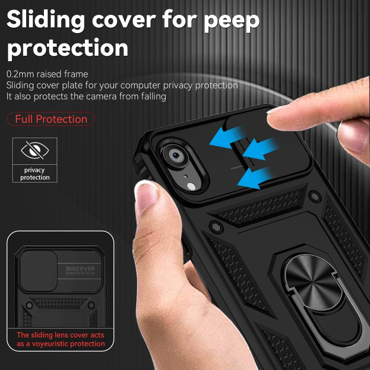 Sliding Camshield Holder Phone Case, For iPhone XR, For iPhone XS / X, For iPhone XS Max, For iPhone 12 mini, For iPhone SE 2022 / SE 2020 / 8 / 7 / 6, For iPhone 8 Plus / 7 Plus / 6 Plus