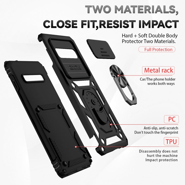 Sliding Camshield Holder Phone Case, For Samsung Galaxy S10, For Samsung Galaxy S10+, For Samsung Galaxy S20 FE, For Samsung Galaxy S21 5G, For Samsung Galaxy S21 FE 5G, For Samsung Galaxy S21+ 5G