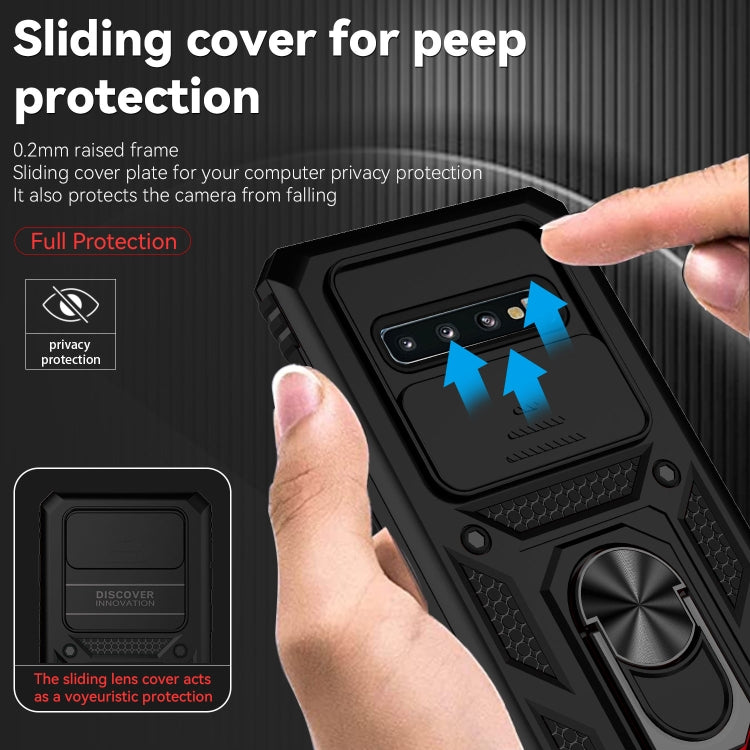 Sliding Camshield Holder Phone Case, For Samsung Galaxy S10, For Samsung Galaxy S10+, For Samsung Galaxy S20 FE, For Samsung Galaxy S21 5G, For Samsung Galaxy S21 FE 5G, For Samsung Galaxy S21+ 5G
