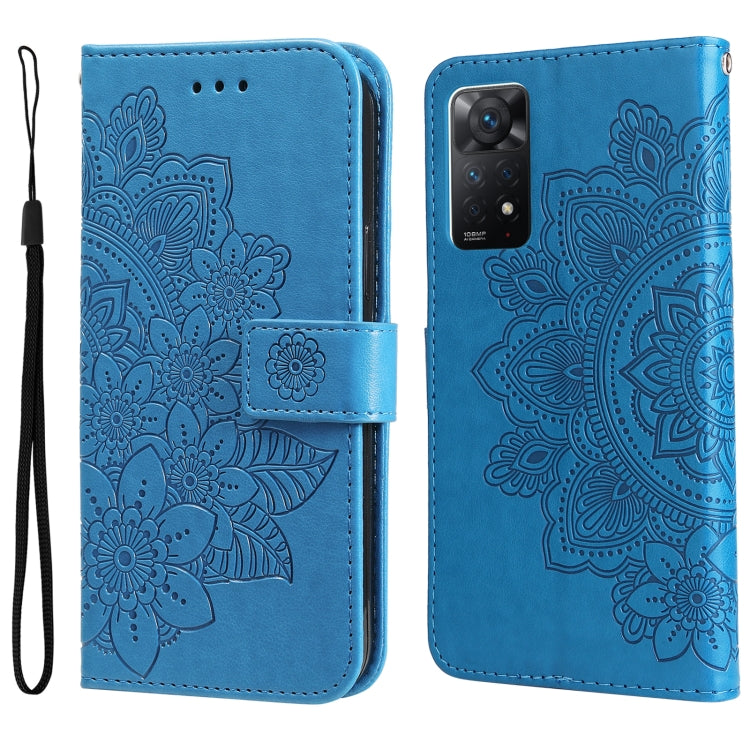 7-petal Flowers Embossing Pattern Horizontal Flip Leather Case, For Xiaomi Redmi Note 11 4G(Global), For Xiaomi Redmi Note 11 Pro 4G, For OPPO Realme 9i / A36 4G / A76 4G(Global), For OPPO Realme 9 Pro+, For OPPO Realme GT2 Pro                         ...