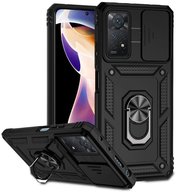 Sliding Camshield Holder Phone Case, For Xiaomi Redmi Note 11 Global, For Xiaomi Redmi Note 11 Pro Global