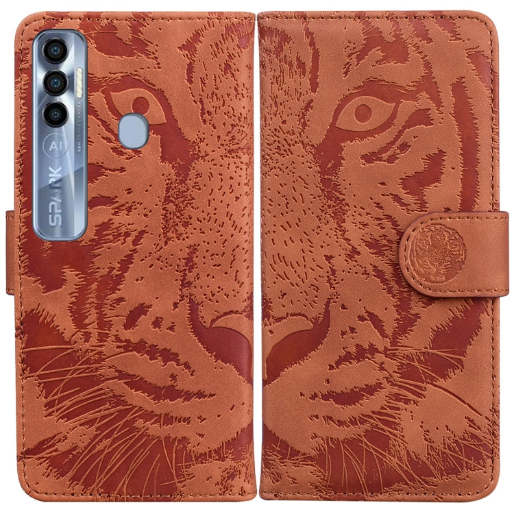 Tiger Embossing Pattern Horizontal Flip Leather Phone Case, For Tecno Pova Neo LE6, For Tecno Spark 7 Pro, For Tecno Spark 8 / 8T, For Tecno Spark 8P, For Tecno Spark Go 2022 / Spark 8C