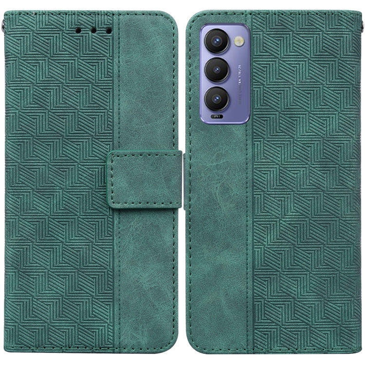 Geometric Embossed Leather Phone Case, For Tecno Camon 18 / 18P, For Tecno Camon 18 Premier, For Tecno Camon 18i, For Tecno Phantom X, For Tecno Pop 5 LTE BD4, For Tecno Pop 5P, For Tecno Pova 2, For Tecno Pova LD7