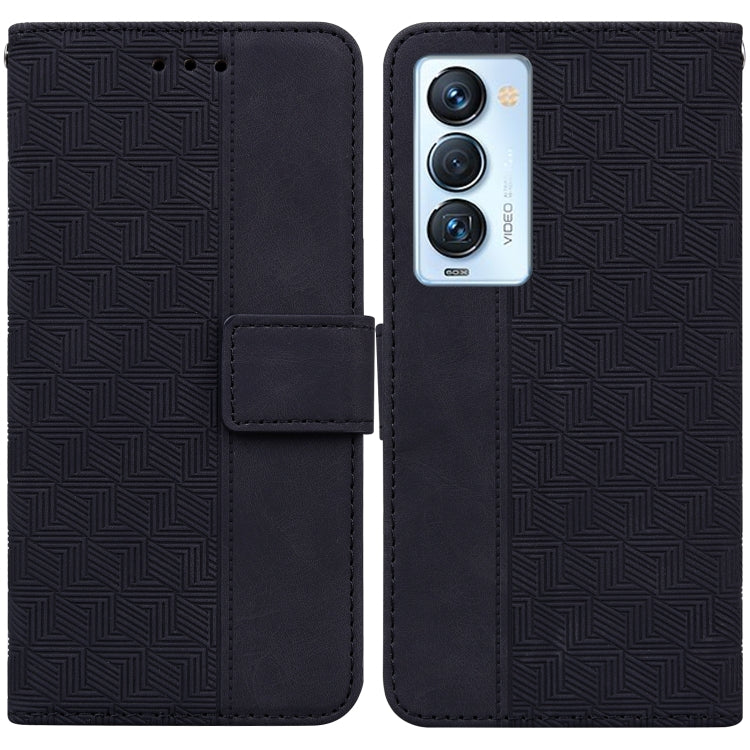 Geometric Embossed Leather Phone Case, For Tecno Camon 18 / 18P, For Tecno Camon 18 Premier, For Tecno Camon 18i, For Tecno Phantom X, For Tecno Pop 5 LTE BD4, For Tecno Pop 5P, For Tecno Pova 2, For Tecno Pova LD7
