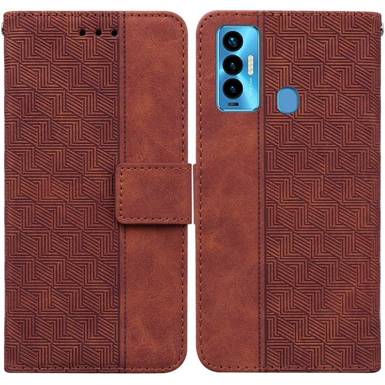 Geometric Embossed Leather Phone Case, For Tecno Camon 18 / 18P, For Tecno Camon 18 Premier, For Tecno Camon 18i, For Tecno Phantom X, For Tecno Pop 5 LTE BD4, For Tecno Pop 5P, For Tecno Pova 2, For Tecno Pova LD7