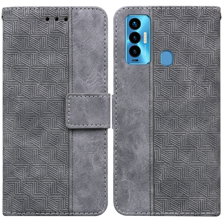 Geometric Embossed Leather Phone Case, For Tecno Camon 18 / 18P, For Tecno Camon 18 Premier, For Tecno Camon 18i, For Tecno Phantom X, For Tecno Pop 5 LTE BD4, For Tecno Pop 5P, For Tecno Pova 2, For Tecno Pova LD7