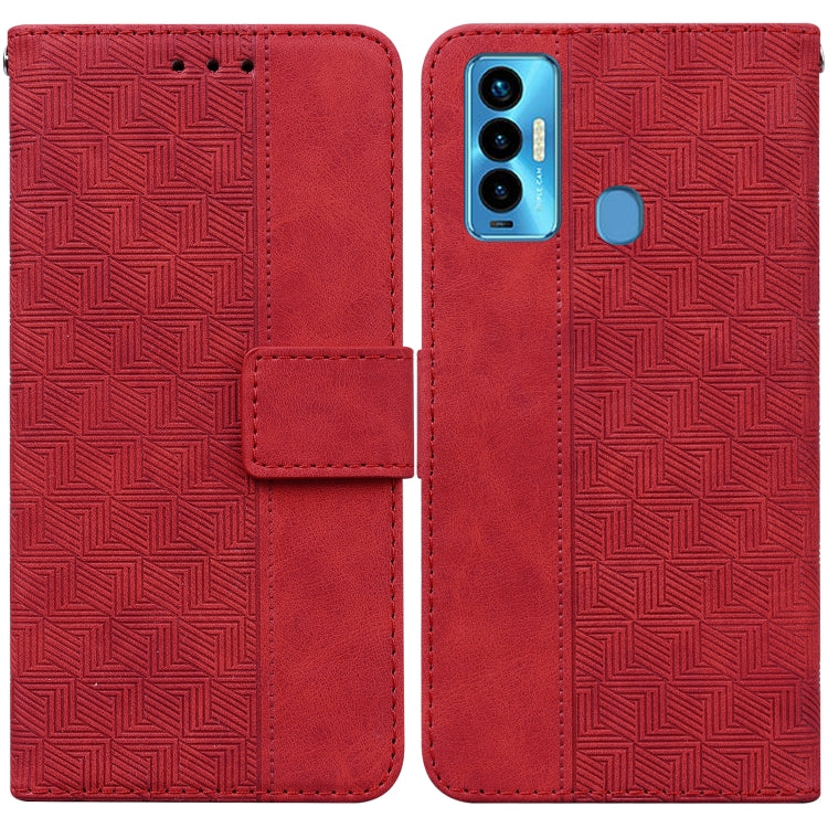 Geometric Embossed Leather Phone Case, For Tecno Camon 18 / 18P, For Tecno Camon 18 Premier, For Tecno Camon 18i, For Tecno Phantom X, For Tecno Pop 5 LTE BD4, For Tecno Pop 5P, For Tecno Pova 2, For Tecno Pova LD7