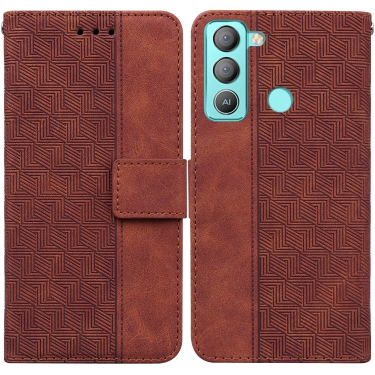 Geometric Embossed Leather Phone Case, For Tecno Camon 18 / 18P, For Tecno Camon 18 Premier, For Tecno Camon 18i, For Tecno Phantom X, For Tecno Pop 5 LTE BD4, For Tecno Pop 5P, For Tecno Pova 2, For Tecno Pova LD7
