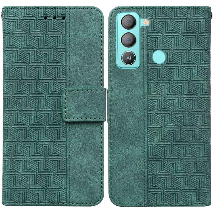 Geometric Embossed Leather Phone Case, For Tecno Camon 18 / 18P, For Tecno Camon 18 Premier, For Tecno Camon 18i, For Tecno Phantom X, For Tecno Pop 5 LTE BD4, For Tecno Pop 5P, For Tecno Pova 2, For Tecno Pova LD7