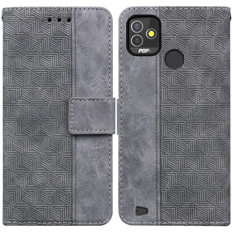 Geometric Embossed Leather Phone Case, For Tecno Camon 18 / 18P, For Tecno Camon 18 Premier, For Tecno Camon 18i, For Tecno Phantom X, For Tecno Pop 5 LTE BD4, For Tecno Pop 5P, For Tecno Pova 2, For Tecno Pova LD7