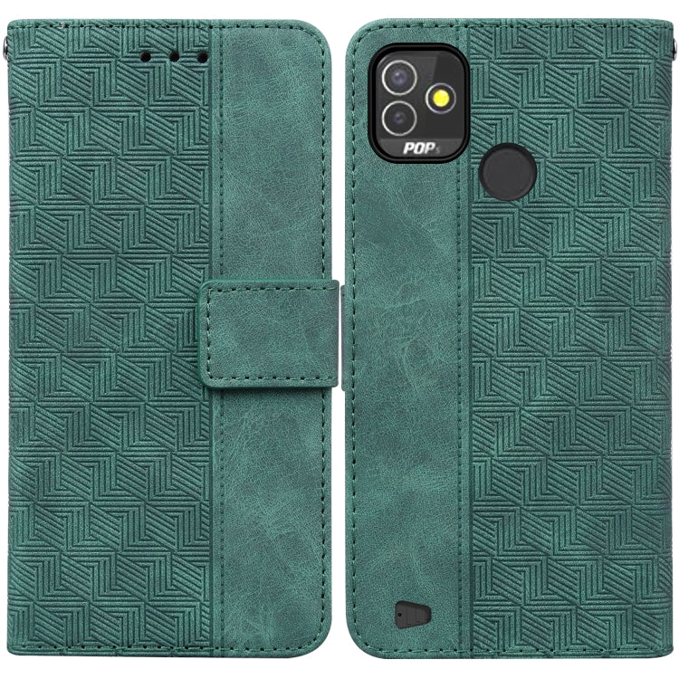 Geometric Embossed Leather Phone Case, For Tecno Camon 18 / 18P, For Tecno Camon 18 Premier, For Tecno Camon 18i, For Tecno Phantom X, For Tecno Pop 5 LTE BD4, For Tecno Pop 5P, For Tecno Pova 2, For Tecno Pova LD7