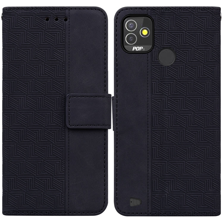 Geometric Embossed Leather Phone Case, For Tecno Camon 18 / 18P, For Tecno Camon 18 Premier, For Tecno Camon 18i, For Tecno Phantom X, For Tecno Pop 5 LTE BD4, For Tecno Pop 5P, For Tecno Pova 2, For Tecno Pova LD7
