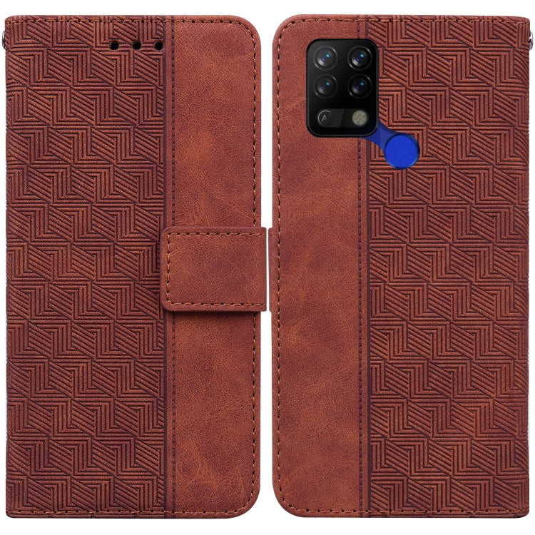 Geometric Embossed Leather Phone Case, For Tecno Camon 18 / 18P, For Tecno Camon 18 Premier, For Tecno Camon 18i, For Tecno Phantom X, For Tecno Pop 5 LTE BD4, For Tecno Pop 5P, For Tecno Pova 2, For Tecno Pova LD7