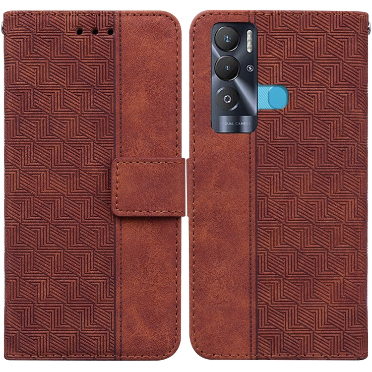 Geometric Embossed Leather Phone Case, For Tecno Pova Neo LE6, For Tecno Spark 7 Pro, For Tecno Spark 8 / 8T, For Tecno Spark 8P, For Tecno Spark Go 2022 / Spark 8C