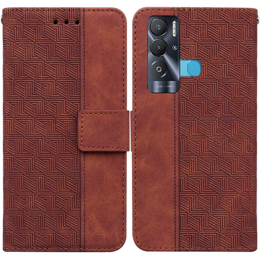 Geometric Embossed Leather Phone Case, For Tecno Pova Neo LE6, For Tecno Spark 7 Pro, For Tecno Spark 8 / 8T, For Tecno Spark 8P, For Tecno Spark Go 2022 / Spark 8C