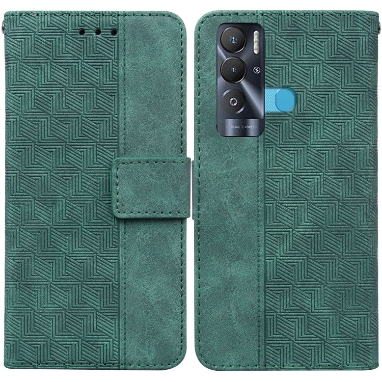 Geometric Embossed Leather Phone Case, For Tecno Pova Neo LE6, For Tecno Spark 7 Pro, For Tecno Spark 8 / 8T, For Tecno Spark 8P, For Tecno Spark Go 2022 / Spark 8C