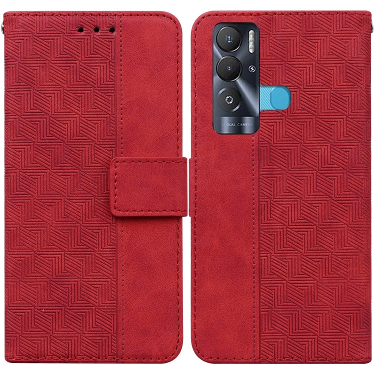 Geometric Embossed Leather Phone Case, For Tecno Pova Neo LE6, For Tecno Spark 7 Pro, For Tecno Spark 8 / 8T, For Tecno Spark 8P, For Tecno Spark Go 2022 / Spark 8C