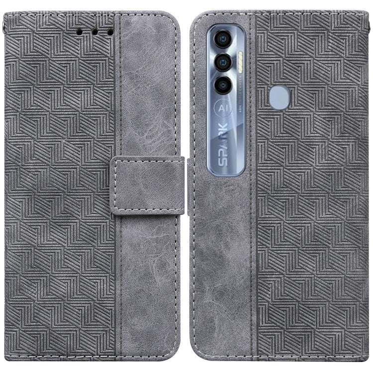 Geometric Embossed Leather Phone Case, For Tecno Pova Neo LE6, For Tecno Spark 7 Pro, For Tecno Spark 8 / 8T, For Tecno Spark 8P, For Tecno Spark Go 2022 / Spark 8C