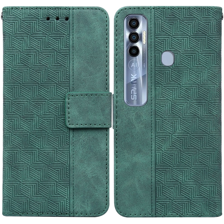 Geometric Embossed Leather Phone Case, For Tecno Pova Neo LE6, For Tecno Spark 7 Pro, For Tecno Spark 8 / 8T, For Tecno Spark 8P, For Tecno Spark Go 2022 / Spark 8C